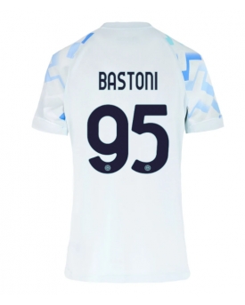 Inter Milan Alessandro Bastoni #95 Maglia Gara Trasferta Repliche 2025-26 Donna Maniche Corte